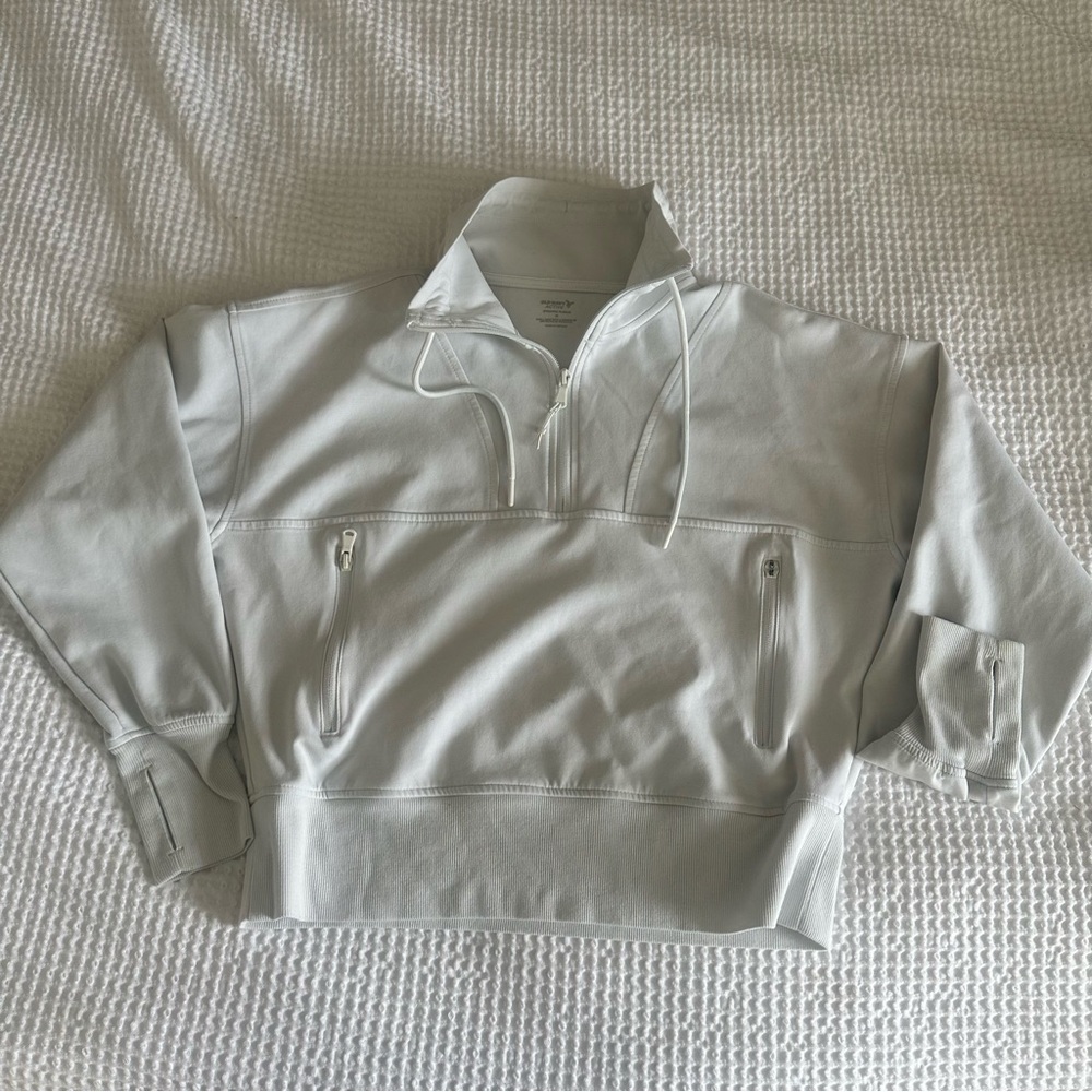 Old Navy Active White Quarter-Zip Pullover